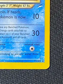 English Light Azumarill 13/105 Neo Destiny - Unlimited Holo Rare NM Pokemon TCG - Image 5