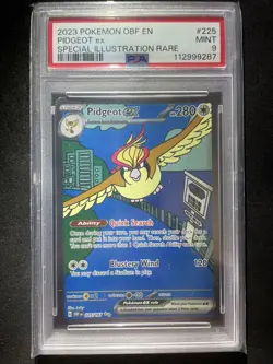 PSA 9 Pidgeot ex 225/197 Obsidian Flames Special Illustration Rare Pokemon TCG - Image 1