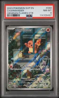 2023 POKEMON SVP EN-SV BLACK STAR PROMO #044 CHARMANDER PSA 8 - Image 1