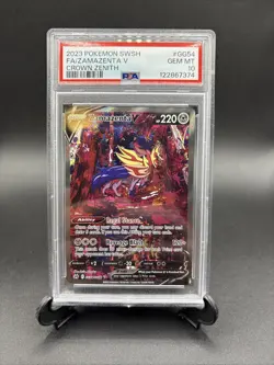2023 POKEMON SWORD & SHIELD CROWN ZENITH #GG54 FULL ART/ZAMAZENTA V PSA 10 - Image 1