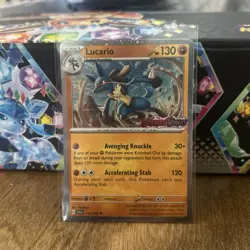 Pokemon TCG Lucario 114/198 Cosmos Holo Scarlet And Violet Stamped - Image 1