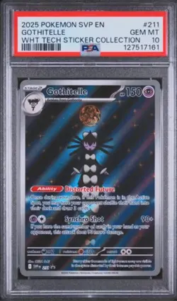PSA 10 Gothitelle 2025 Pokemon White Flare Black Star Promo Holo #211 - Image 1