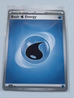 Pokemon TCG Factory Error Misprint Crimped Basic Water Energy Miscut/misprint - Image 1