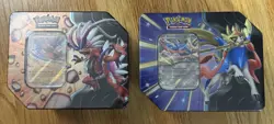 Factory Sealed Pokemon Slashing Legends Koraidon & Zacian Tin Set - Image 1
