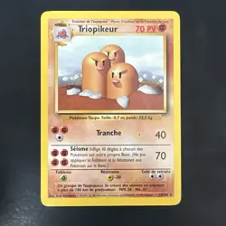 Pokemon Vintage French Dugtrio Base Set 19/102 Non-holo Rare WotC Triopikeur - Image 1