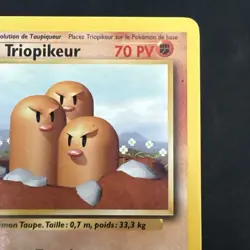 Pokemon Vintage French Dugtrio Base Set 19/102 Non-holo Rare WotC Triopikeur - Image 3