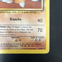 Pokemon Vintage French Dugtrio Base Set 19/102 Non-holo Rare WotC Triopikeur - Image 4