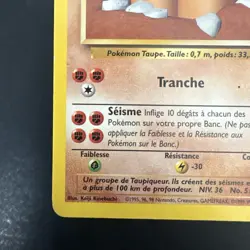 Pokemon Vintage French Dugtrio Base Set 19/102 Non-holo Rare WotC Triopikeur - Image 5