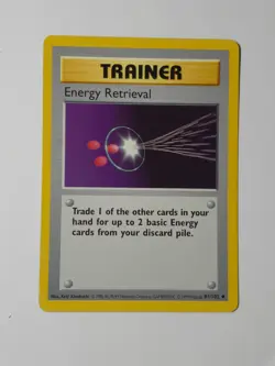Pokemon TCG Energy Retrieval 081/102 Base Set Shadowless Regular - Image 1