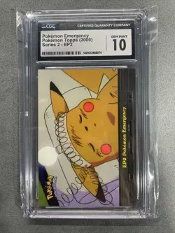 CGC 10 Pokemon Topps TV Animation Series 2 EP2 Pokemon Emergency - Image 1