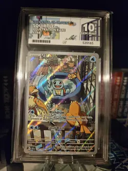 Pokemon TCG Squirtle 148/142 Stellar Crown Graded ACE 10 PERFECT SUBGRADES - Image 1