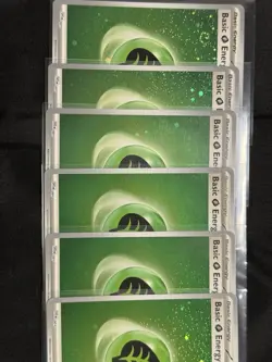 Pokemon Grass Energy Cosmos Holo SVE 001 MEW 151 NM - Image 1