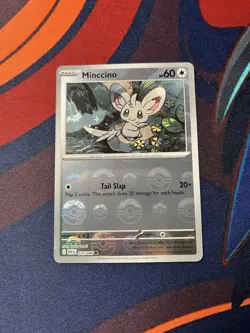 Minccino 075/086 (Pokeball Pattern) Pokemon TCG Black Bolt NM/M - Image 1