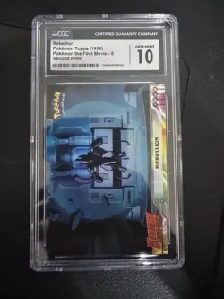 Pokemon TCG Mechanical Mewtwo 6 Topps Mewtwo Strikes Back CGC 10 - Image 1