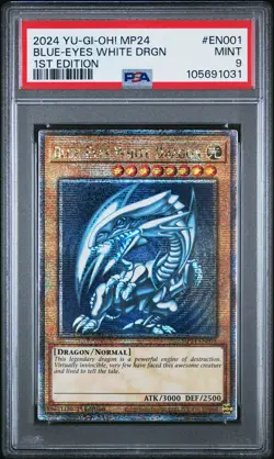 2024 YU-GI-OH! MP24-25TH ANV TIN: DUELING MIRRORS BLUE-EYES WHITE DRAGON PSA 9 - Image 1