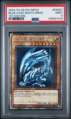 2024 YU-GI-OH! MP24-25TH ANV TIN: DUELING MIRRORS BLUE-EYES WHITE DRAGON PSA 9 - Image 1