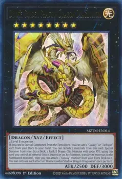 Divine Golden Shadow Dragon Dragluxion - 1st Editio Maze of the Master MP YuGiOh - Image 1