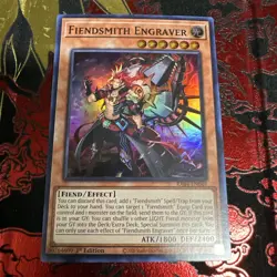 Fiendsmith Engraver RA04-EN049 Yu-Gi-Oh! QC Stampede Super Rare 1st Edition NM - Image 1