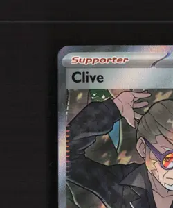 Clive 227/091 Paldean Fates Full Art Ultra Rare Holo Pokemon Card NM - Image 3
