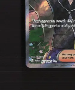 Clive 227/091 Paldean Fates Full Art Ultra Rare Holo Pokemon Card NM - Image 5