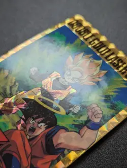 Dragon Ball Z Amada Double Gold Laser Card WGL 2 Seal Type Used - Image 4