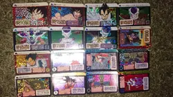 Dragon Ball Carddass Mini Prism Card Set 16 Pieces Used - Image 1