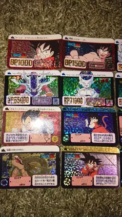 Dragon Ball Carddass Mini Prism Card Set 16 Pieces Used - Image 2