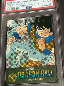 Dragon Ball Carddass Visual Adventure Part 3 No 89 PSA 6 Goku Frieza Kira Card - Image 2