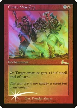 Urza's Legacy MTG FOIL Ghitu War Cry Magic - Image 1