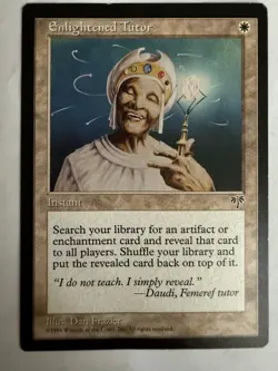 MTG: Enlightened Tutor Card Regular Mirage Magic: The Gathering 1996 - Image 1