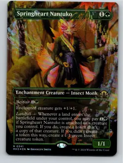 Magic the Gathering Foil Springheart Nantuko Borderless Modern Horizons 3 MTG - Image 1