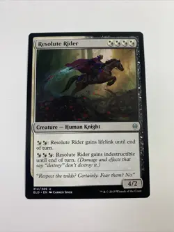 1x Resolute Rider - NM English MTG -Throne of Eldraine - Image 1