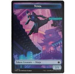 x1 Kaito, Cunning Infiltrator/Ninja Doubled-Sided Token MTG FDN M/NM TCG CCG - Image 2