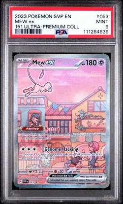 2023 POKEMON SVP EN-SV BLACK STAR PROMO 151 ULTRA-PREM COLL #053 MEW EX PSA 9 - Image 1