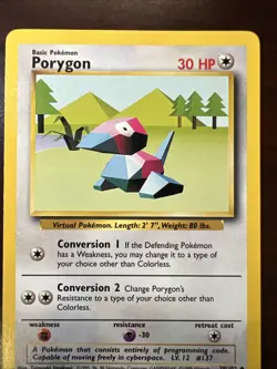 PORYGON - Base Set - 39/102 - Uncommon - Pokemon Card - Unlimited Edition - NM - Image 3