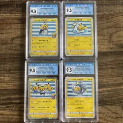 POKEMON SM PROMO POKEMON CENTER 280 281 282 283 YOKOHAMA'S PIKACHU PSA 10 LOT - Image 1