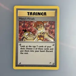 Pokemon Card Misty's Wrath #114/132 Gym Heroes Unlimited Edition - NM - Image 1