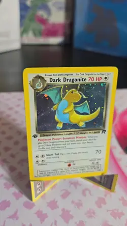 HP 1st Edition Dark Dragonite 5/82 Team Rocket Holo Rare Nintendo Pokemon Card - Image 2
