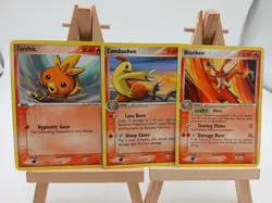 Blaziken 1/106 Combusken 25/106 Torchic 69/106 Emerald Regular LP Pokemon Cards - Image 1