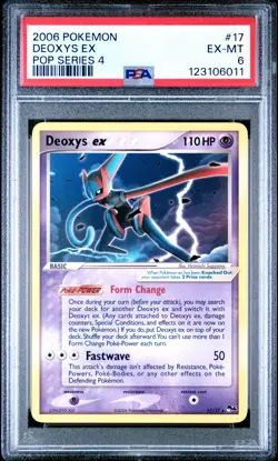 2006 POKEMON POP SER 4 #17 DEOXYS EX PSA 6 - Image 1