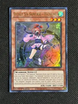 YuGiOh! Secret Six Samurai - Hatsume RA03-EN016 Ultra Rare 1st Edition Near Mint - Image 1