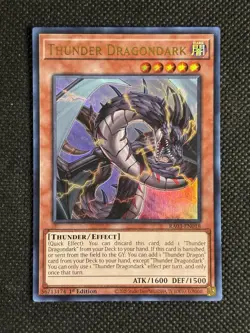 YuGiOh! - Thunder Dragondark RA03-EN018 Ultra Rare 1st Edition Near Mint - Image 1