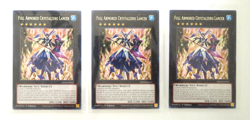 3x Yugioh Card Full Armored Crystalzero Lancer MZMI-EN053 1st Edition Rare NM - Image 1