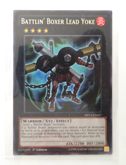 Yugioh Card Battlin' Boxer Lead Yoke MP14-EN027 1st Edition Rare NM - Image 1