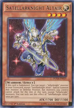 Yugioh! MP Satellarknight Altair - DUEA-EN019 - Rare - 1st Edition Moderately Pl - Image 1
