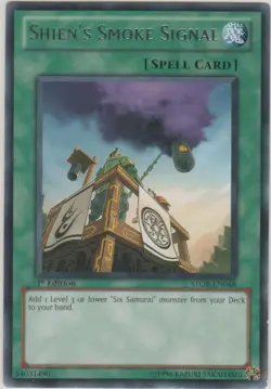 Yugioh! MP Shien's Smoke Signal - STOR-EN048 - Rare - 1st Edition Moderately Pla - Image 1