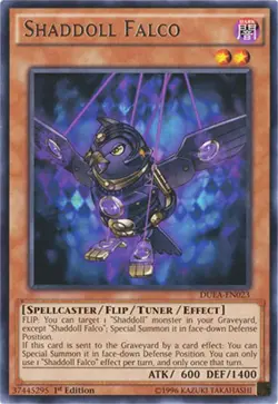 Yugioh! MP Shaddoll Falco - DUEA-EN023 - Rare - 1st Edition Moderately Played, E - Image 1