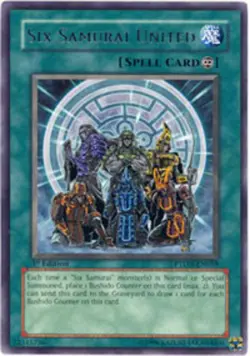 Yugioh! MP Six Samurai United - PTDN-EN059 - Rare - 1st Edition Moderately Playe - Image 1