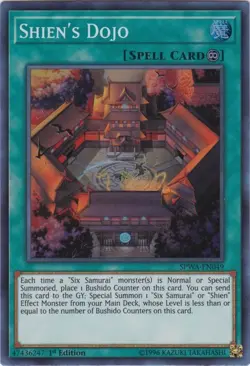 Yugioh! MP Shien's Dojo - SPWA-EN049 - Super Rare - 1st Edition Moderately Playe - Image 1
