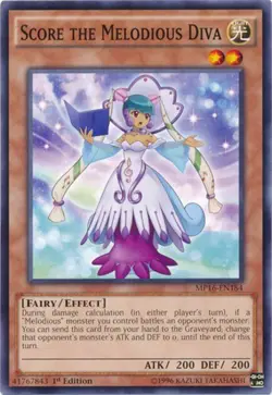 Yugioh! MP Score the Melodious Diva - MP16-EN184 - Common - 1st Edition Moderate - Image 1